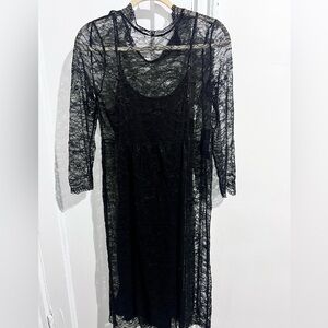 Black lace Zara dress size M